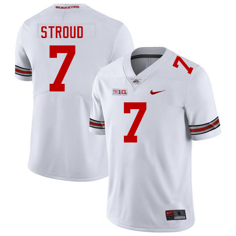 #7 C.J. Stroud Ohio State Buckeyes Jerseys Football Stitched-White